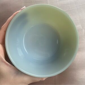 Olive Green FireKing Anchor Hocking Small Milk Glass Bowl